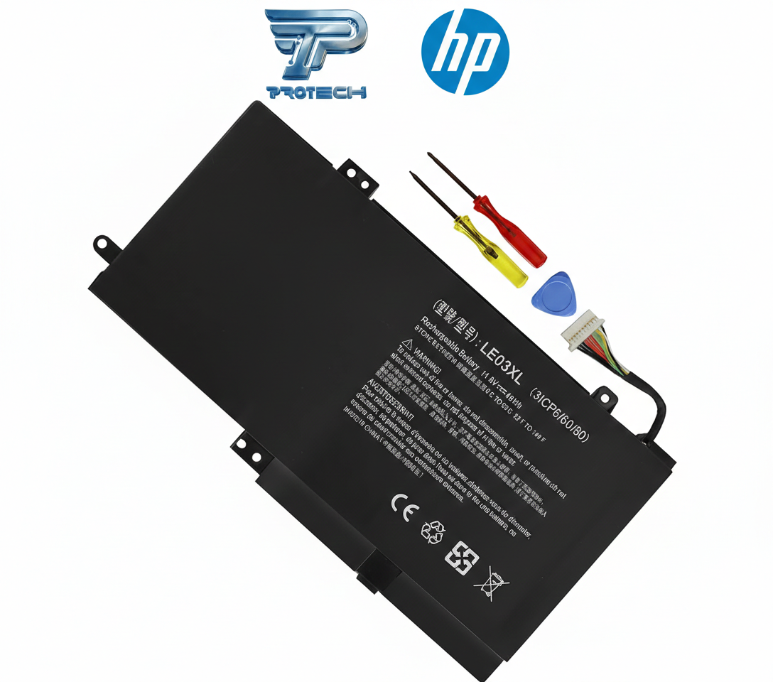 بطارية لابتوب HP LE03XL الأصلية - لـ HP Pavilion x360 13-s, 15-bk & Pavilion 11-k - جودة Protech